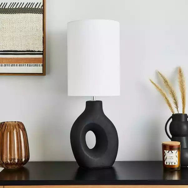 Dunelm Dinah Sculptural Black Table Lamp 4 Dunelm Dinah Sculptural Black Table Lamp - Image 2