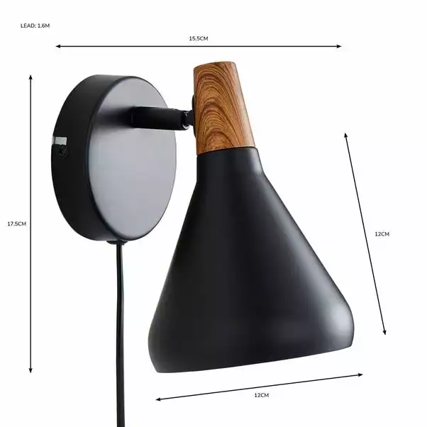 Elements Wolston Plug In Wall Light 8 Elements Wolston Plug In Wall Light - Image 6