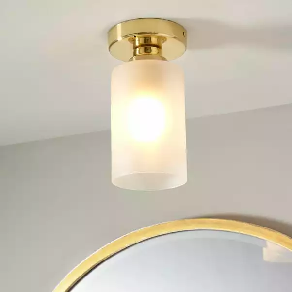 Dunelm Fryer Bathroom 1 Light Flush Ceiling Gold 3 Dunelm Fryer Bathroom 1 Light Flush Ceiling Gold