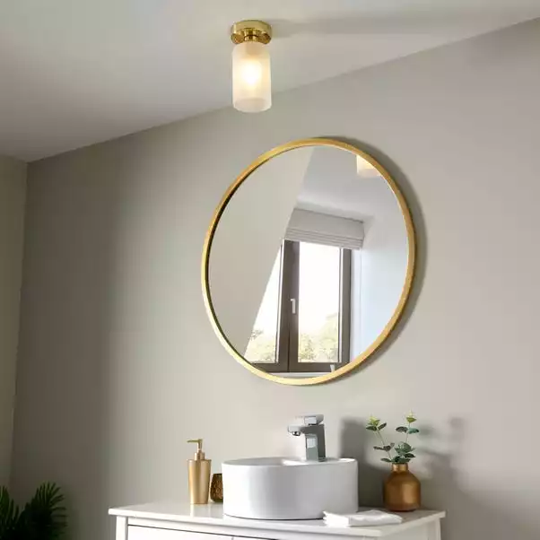 Dunelm Fryer Bathroom 1 Light Flush Ceiling Gold 5 Dunelm Fryer Bathroom 1 Light Flush Ceiling Gold - Image 3