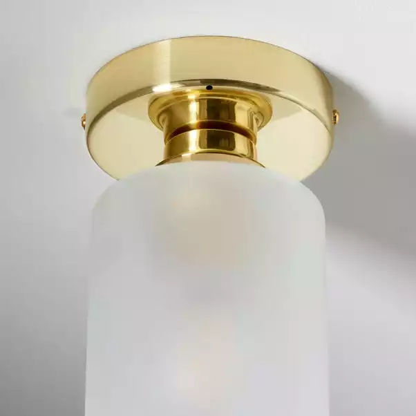 Dunelm Fryer Bathroom 1 Light Flush Ceiling Gold 7 Dunelm Fryer Bathroom 1 Light Flush Ceiling Gold - Image 5