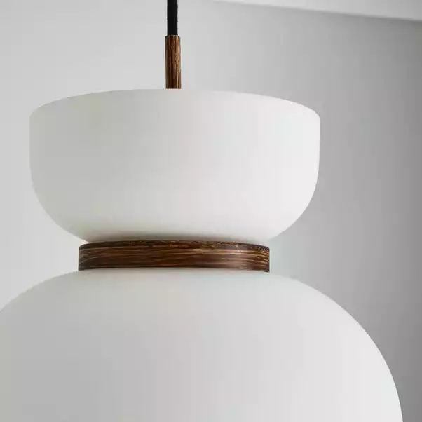 Dunelm Tien Walnut 1 Light Pendant Ceiling Fitting 5 Dunelm Tien Walnut 1 Light Pendant Ceiling Fitting - Image 3