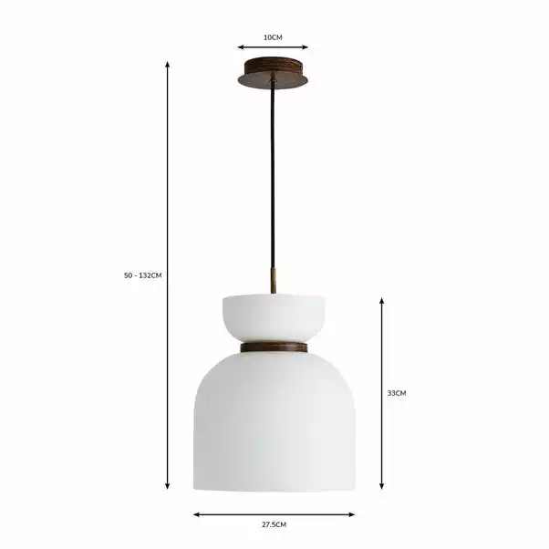 Dunelm Tien Walnut 1 Light Pendant Ceiling Fitting 8 Dunelm Tien Walnut 1 Light Pendant Ceiling Fitting - Image 6