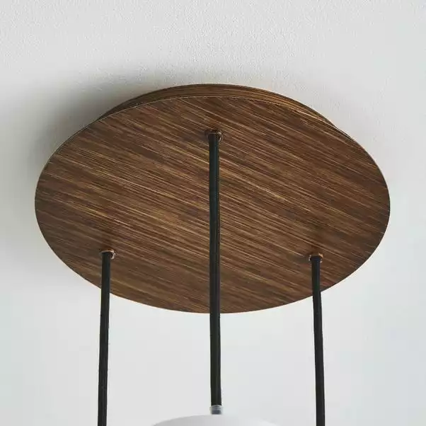 Dunelm Tien Walnut 3 Light Cluster Ceiling Fitting 6 Dunelm Tien Walnut 3 Light Cluster Ceiling Fitting - Image 4