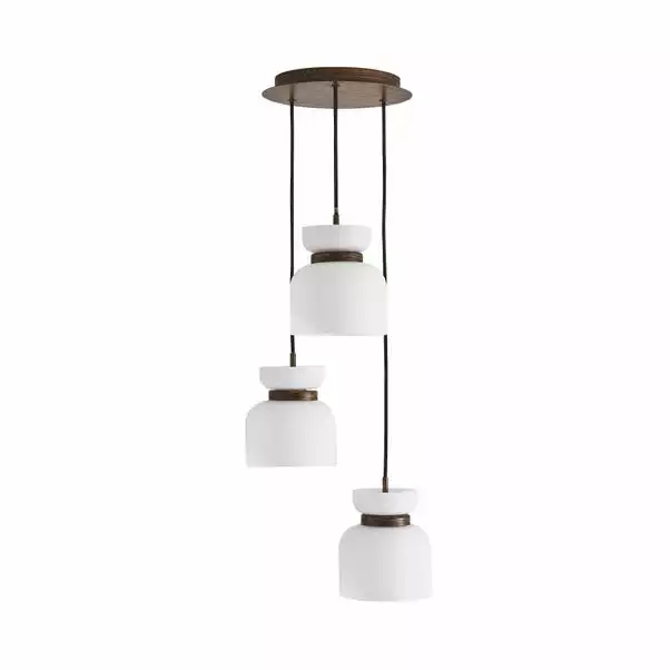 Dunelm Tien Walnut 3 Light Cluster Ceiling Fitting 7 Dunelm Tien Walnut 3 Light Cluster Ceiling Fitting - Image 5