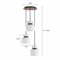 Dunelm Tien Walnut 3 Light Cluster Ceiling Fitting 13 Dunelm Tien Walnut 3 Light Cluster Ceiling Fitting -all lighting Sales Store 30766177 alt07
