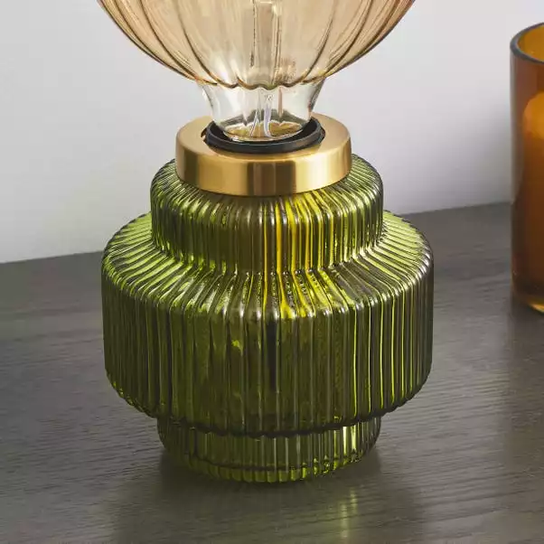 Dunelm Niamh Ribbed Glass Table Lamp Base 5 Dunelm Niamh Ribbed Glass Table Lamp Base - Image 3