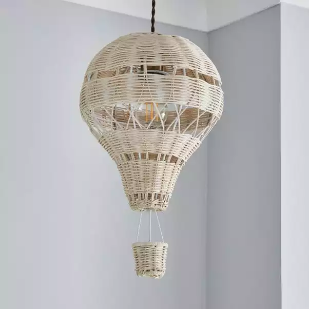 Dunelm Hot Air Balloon Rattan Easy Fit Pendant 4 Dunelm Hot Air Balloon Rattan Easy Fit Pendant - Image 2