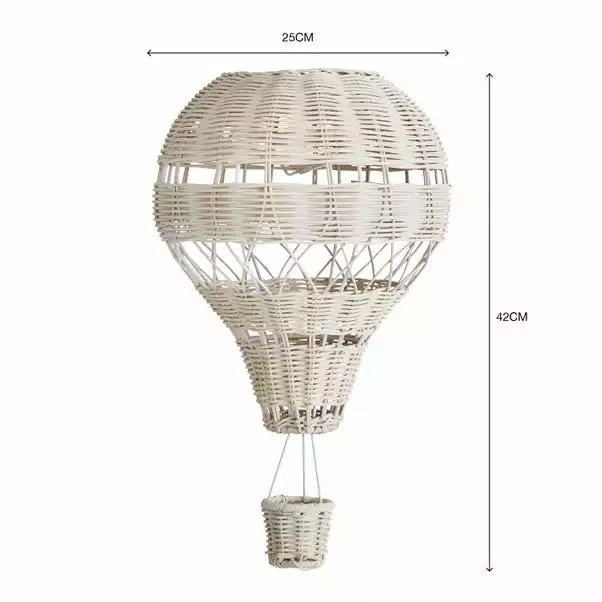 Dunelm Hot Air Balloon Rattan Easy Fit Pendant 8 Dunelm Hot Air Balloon Rattan Easy Fit Pendant - Image 6