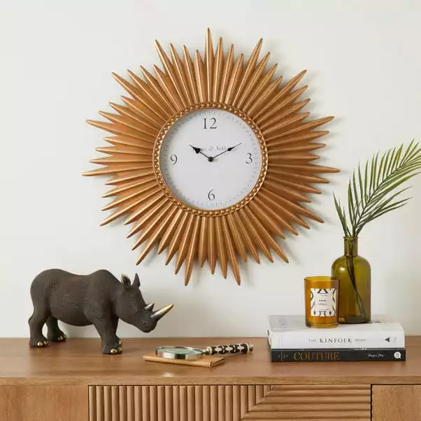 Dunelm Luxe Traveller Starburst Clock 60cm 3 Dunelm Luxe Traveller Starburst Clock 60cm