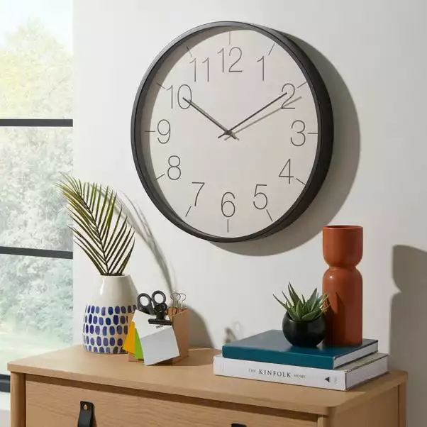 Dunelm Modern Clock Black 48cm 2 Dunelm Modern Clock Black 48cm