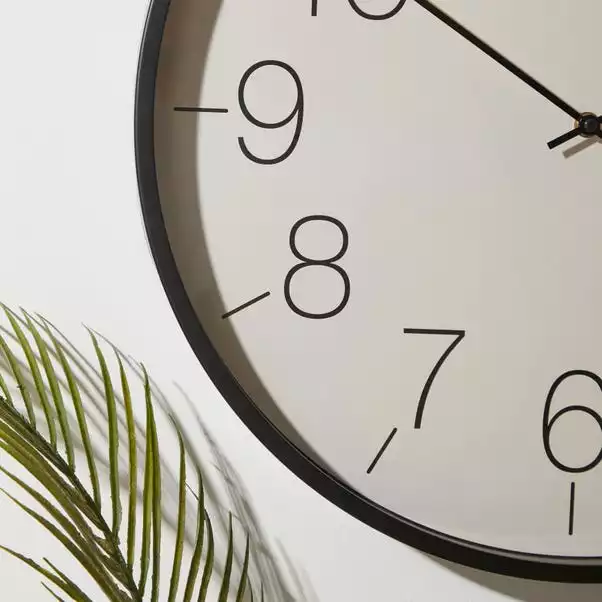 Dunelm Modern Clock Black 48cm 3 Dunelm Modern Clock Black 48cm - Image 2