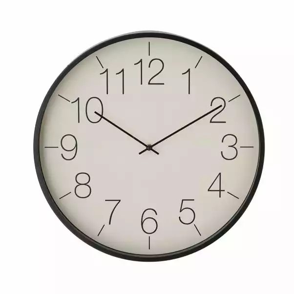 Dunelm Modern Clock Black 48cm 4 Dunelm Modern Clock Black 48cm - Image 3