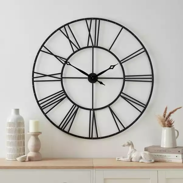 Dunelm Skeleton Clock 100cm Black 3 Dunelm Skeleton Clock 100cm Black