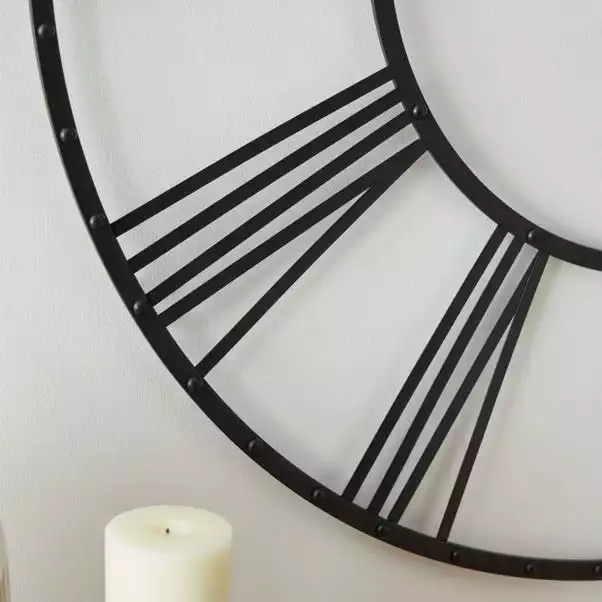 Dunelm Skeleton Clock 100cm Black 4 Dunelm Skeleton Clock 100cm Black - Image 2