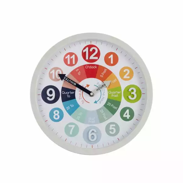 Dunelm Tell The Time Large Clock 30cm 4 Dunelm Tell The Time Large Clock 30cm - Image 2