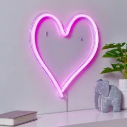 Dunelm Heart Neon Sign Light