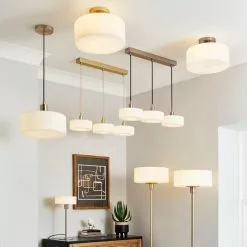 Dunelm Amelie Opal Glass Satin Nickel Table Lamp -all lighting Sales Store 30768659 alt09