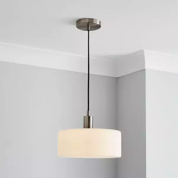 Dunelm Amelie Opal Satin Nickel Glass Light Ceiling Fitting 3 Dunelm Amelie Opal Satin Nickel Glass Light Ceiling Fitting