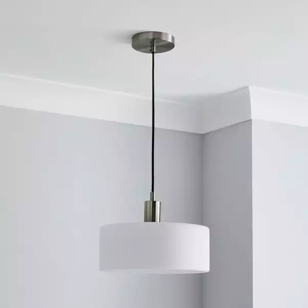 Dunelm Amelie Opal Satin Nickel Glass Light Ceiling Fitting 4 Dunelm Amelie Opal Satin Nickel Glass Light Ceiling Fitting - Image 2
