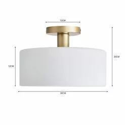 Dunelm Amelie Opal Gold Glass Flush Ceiling Fitting -all lighting Sales Store 30768668 alt07