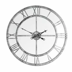 Dunelm Distressed Mirrored 57cm Clock Silver 7 Dunelm Distressed Mirrored 57cm Clock Silver -all lighting Sales Store 30769194 alt02