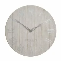 Churchgate Distressed Wooden 60cm Clock Cream 7 Churchgate Distressed Wooden 60cm Clock Cream -all lighting Sales Store 30769195 alt02