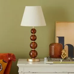 Dunelm Lilo Tortoiseshell Glass Table Lamp -all lighting Sales Store 30770033 alt01