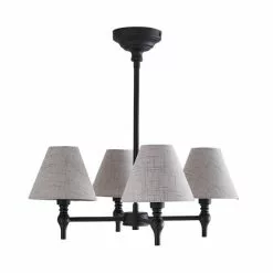 Dorma Bedford 4 Light Black Ceiling Fitting -all lighting Sales Store 30770066 alt05