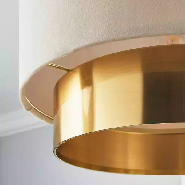 Dunelm Nesa Two Tier Brushed Gold Velvet Shade 5 Dunelm Nesa Two Tier Brushed Gold Velvet Shade - Image 3