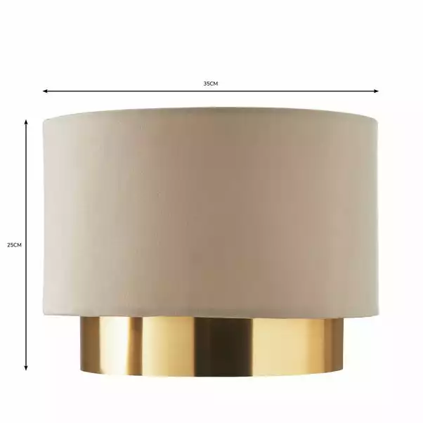 Dunelm Nesa Two Tier Brushed Gold Velvet Shade 7 Dunelm Nesa Two Tier Brushed Gold Velvet Shade - Image 5