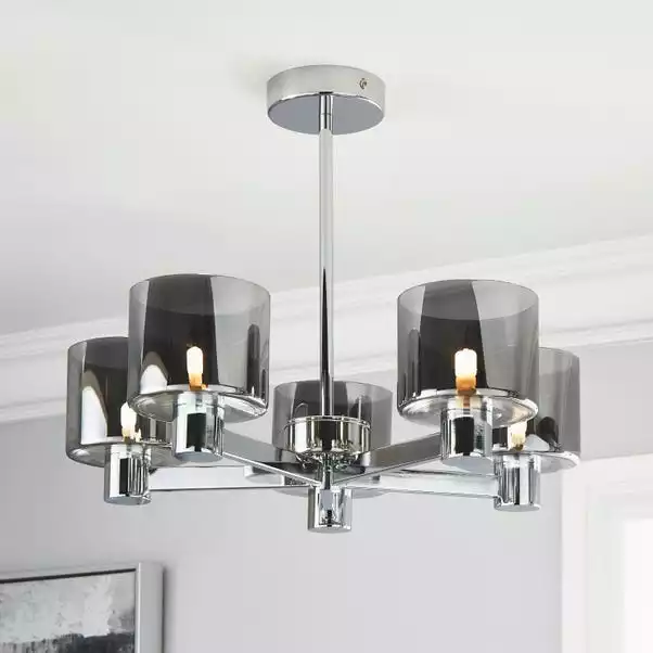 Dunelm Erin Ceiling 5 Light Smoked Ceiling Fitting 3 Dunelm Erin Ceiling 5 Light Smoked Ceiling Fitting