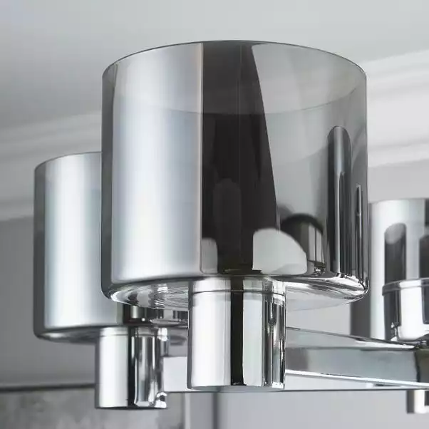 Dunelm Erin Ceiling 5 Light Smoked Ceiling Fitting 5 Dunelm Erin Ceiling 5 Light Smoked Ceiling Fitting - Image 3