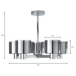 Dunelm Erin Ceiling 5 Light Smoked Ceiling Fitting 13 Dunelm Erin Ceiling 5 Light Smoked Ceiling Fitting -all lighting Sales Store 30770070 alt07