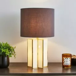 Dunelm Virgo Star Glass Table Lamp