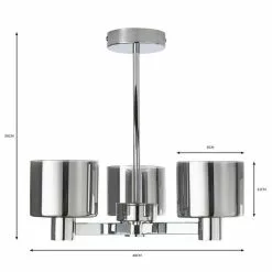 Dunelm Erin Ceiling 3 Light Smoked Ceiling Fitting 13 Dunelm Erin Ceiling 3 Light Smoked Ceiling Fitting -all lighting Sales Store 30770082 alt07