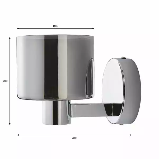 Dunelm Erin Smoked Wall Light 8 Dunelm Erin Smoked Wall Light - Image 6