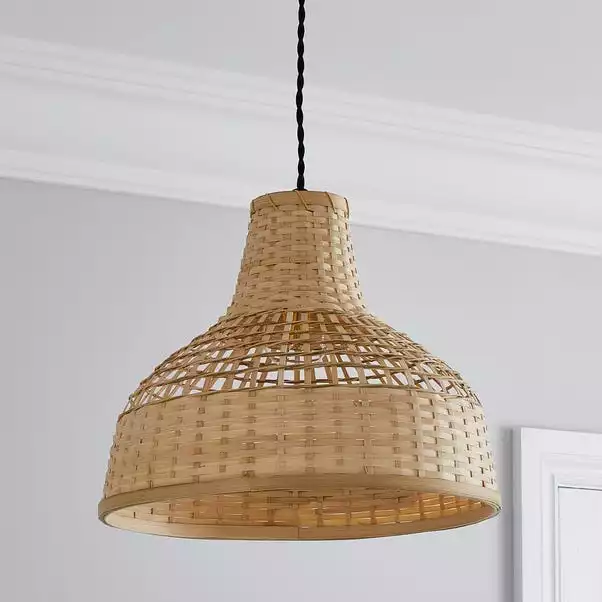 Dunelm Keoni Bamboo Easy Fit Pendant 35cm 4 Dunelm Keoni Bamboo Easy Fit Pendant 35cm - Image 2