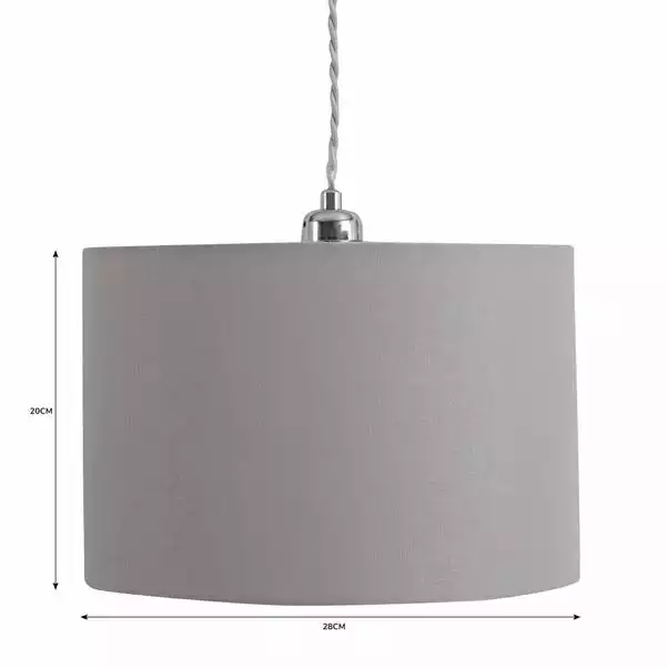 Dunelm Luna Dove Grey Drum Shade 28cm 3 Dunelm Luna Dove Grey Drum Shade 28cm