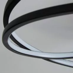 Dunelm Menton Integrated LED Swirl Black Semi-Flush Ceiling Fitting -all lighting Sales Store 30781659 alt02