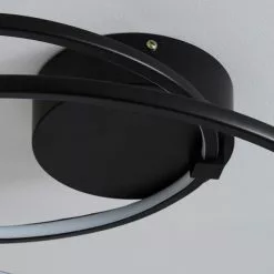 Dunelm Menton Integrated LED Swirl Black Semi-Flush Ceiling Fitting -all lighting Sales Store 30781659 alt03