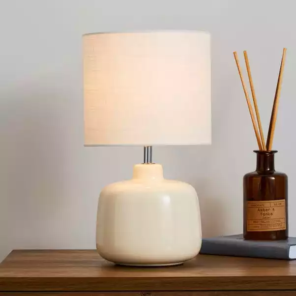Dunelm Oslo Cream Ceramic Table Lamp 3 Dunelm Oslo Cream Ceramic Table Lamp