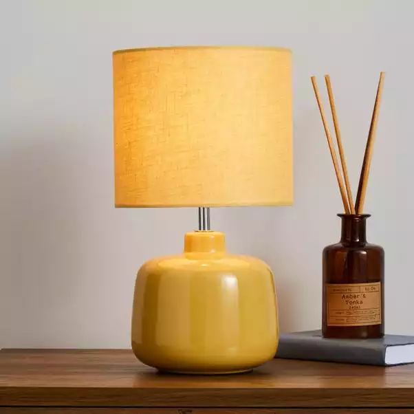 Dunelm Oslo Ochre Ceramic Table Lamp 3 Dunelm Oslo Ochre Ceramic Table Lamp