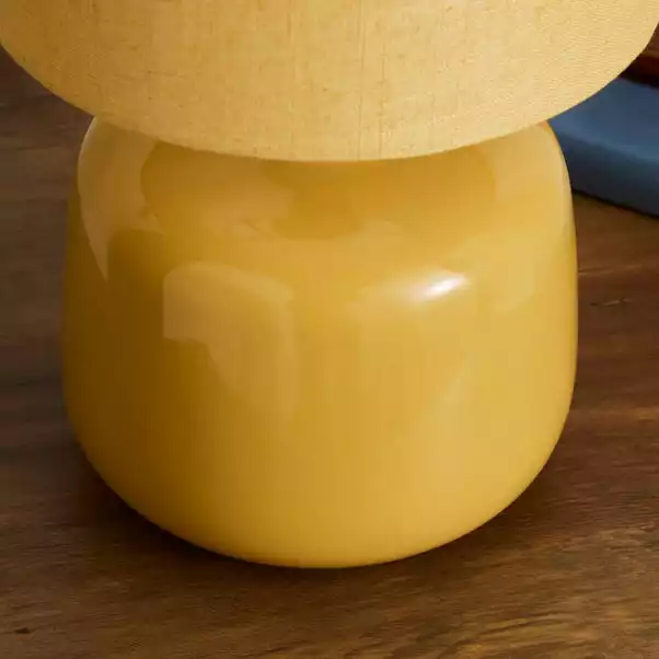 Dunelm Oslo Ochre Ceramic Table Lamp 5 Dunelm Oslo Ochre Ceramic Table Lamp - Image 3