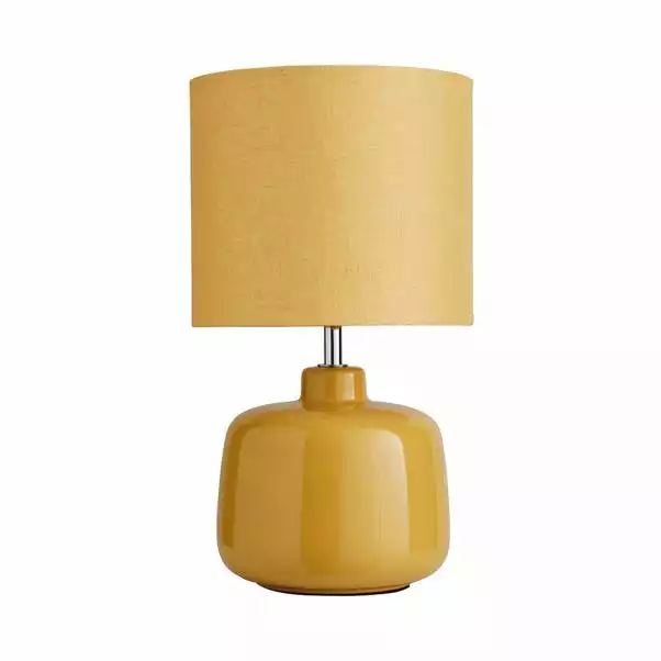 Dunelm Oslo Ochre Ceramic Table Lamp 7 Dunelm Oslo Ochre Ceramic Table Lamp - Image 5