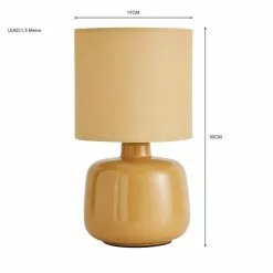 Dunelm Oslo Ochre Ceramic Table Lamp 13 Dunelm Oslo Ochre Ceramic Table Lamp -all lighting Sales Store 30783574 alt05