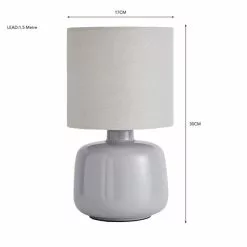 Dunelm Oslo Dove Grey Ceramic Table Lamp 10 Dunelm Oslo Dove Grey Ceramic Table Lamp -all lighting Sales Store 30783575 alt03