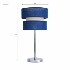 Dunelm Frea Navy Table Lamp -all lighting Sales Store 30786019 alt05