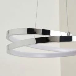 Dunelm Riviera Dimmable LED Chrome Ceiling Fitting -all lighting Sales Store 30787048 alt02