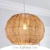 The Edited Life Wicker Woven Easy Fit Pendant Natural